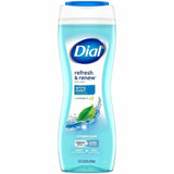 Dial Refresh & Renew Body Wash, Spring Water Scent, 16 fl oz, 6/Carton (DIA02653CT) Case of 6
