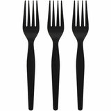Genuine Joe Individually Wrapped Disposable Polystyrene Fork, Black, 1000/Carton (GJO30427) Case of 100