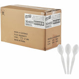 Genuine Joe Disposable Polystyrene Spoon, White, 1000/Carton (GJO30433) Case of 100