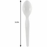 Genuine Joe Disposable Polystyrene Spoon, White, 1000/Carton (GJO30433) Case of 100