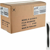 Genuine Joe Individually Warapped Heavy-Weight Polypropylene Knife, Black, 1000/Carton (GJO30412) Case of 100