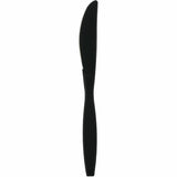 Genuine Joe Individually Warapped Heavy-Weight Polypropylene Knife, Black, 1000/Carton (GJO30412) Case of 100