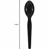 Genuine Joe Individually Wrapped Disposable Polystyrene Spoon, Black, 1000/Carton (GJO30429) Case of 100