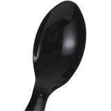 Genuine Joe Individually Wrapped Disposable Polystyrene Spoon, Black, 1000/Carton (GJO30429) Case of 100