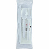 Genuine Joe 6-Piece Medium-Heavyweight Utensil Kit, White, 250 Kits/Carton (GJO58927) Case of 250