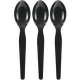 Genuine Joe Disposable Polystyrene Spoon, Black, 1000/Carton (GJO30425) Case of 100