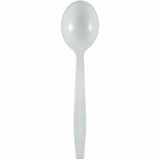 Genuine Joe Heavy-Weight Polypropylene Soup Spoon, White, 1000/Carton (GJO30418) Case of 100