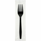Genuine Joe Individually Warapped Heavy-Weight Polypropylene Fork, Black, 1000/Carton (GJO30411) Case of 100