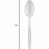 Genuine Joe Individually Warapped Heavy-Weight Polypropylene Spoon, White, 1000/Carton (GJO30421) Case of 100