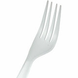 Genuine Joe Disposable Polystyrene Fork, White, 1000/Carton (GJO30431) Case of 100