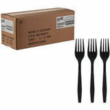 Genuine Joe Heavy-Weight Polypropylene Fork, Black, 1000/Carton (GJO30407) Case of 100