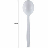 Genuine Joe Individually Warapped Heavy-Weight Polypropylene Soup Spoon, White, 1000/Carton (GJO30422) Case of 100