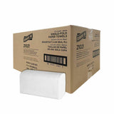 Genuine Joe Single-Fold Towels, Singlefold, White, 334/Pack, 12 Packs/Carton (GJO21021) Case of 4008