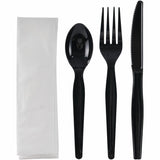 Genuine Joe 4-Piece Heavyweight Utensil Kit, Black, 250 Kits/Carton (GJO58932) Case of 250