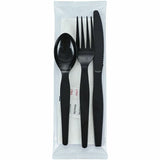 Genuine Joe 6-Piece Heavyweight Utensil Kit, Black, 250 Kits/Carton (GJO58933) Case of 250