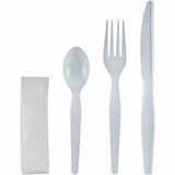 Genuine Joe 4-Piece Heavyweight Utensil Kit, White, 250 Kits/Carton (GJO58930) Case of 250