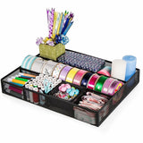Lorell Multi-Compartment Mesh Drawer Organizer, 6 Compartment(s), Durable, Black (LLR84136) Each