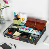 Lorell Multi-Compartment Mesh Drawer Organizer, 6 Compartment(s), Durable, Black (LLR84136) Each