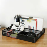 Lorell Multi-Compartment Mesh Drawer Organizer, 6 Compartment(s), Durable, Black (LLR84136) Each