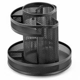 Lorell Multi-Compartment Rotating Desk Organizer, Black (LLR84137) Each