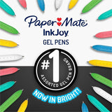 Paper Mate InkJoy Gel Pens, Assorted Ink, 0.7 mm Pen Point, Retractable, Gel-based, 10/Pack (PAP2226119) Pack of 10