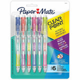 Paper Mate Clearpoint #2 Mechanical Pencils, 0.7 mm Lead, HB/#2, Color Block Barrel, 6/Pack (PAP2221453) Pack of 6