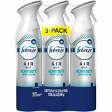 Febreze Heavy-Duty Air Freshener Spray, 8.1 fl oz, Crisp Clean, 3/Pack, 4/Carton (PGC20561) Case of 4