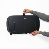 San Jamar Timeless Twin-Roll Bathroom Tissue Dispenser, Roll Dispenser, 2 x Roll, 20" x 11.6" x 4.8", Plastic, Black (SJMR4200BK) Each