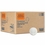 World Centric 12oz-22oz Clear Cold Cup Lids, Round, Polylactic Acid (PLA), 20/Carton (WORCULCS12F) Case of 20