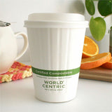 World Centric 12oz-22oz Clear Cold Cup Lids, Round, Polylactic Acid (PLA), 20/Carton (WORCULCS12F) Case of 20
