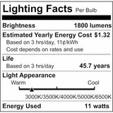 Satco LED Filament U-Bend Bulb, 15 W, 50 W Incandescent Equivalent Wattage, 12/Carton (SDNS18414) Case of 12