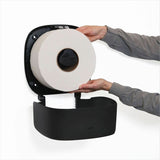 San Jamar Timeless Single JBT Tissue Dispenser, 11.2" x 10.7" x 4.8", Plastic, Black (SJMR2200BK) Each