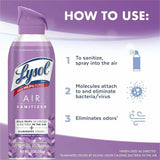Lysol Air Sanitizer, Spray, 10 fl oz, Lavender Sky, Odor Neutralizer, 6/Carton (RAC56348) Case of 6