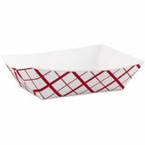 Southland 3lb. Paperboard Food Trays, White, Red, Food, Serving, Coffee, Paperboard Body, 500/Carton (EGS11009300) Case of 500