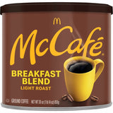 McCafe Ground Breakfast Blend Ground Coffee, Light, Breakfast Blend, Citrus, Kosher, 6/Carton (GMT7152CT) Case of 6