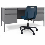 Lorell League Adjustable Height Mobile Classroom Chair, Navy (LLR83093NY) Each