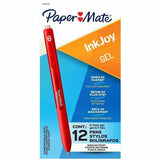 Paper Mate InkJoy Gel Pen, Red Ink, 0.7 mm Pen Point, Retractable, Gel-based, 12/Dozen (PAP1953047A) 1 Dozen