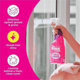 The Pink Stuff Window Cleaner with Rose Vinegar, 25.4 fl oz, Fresh, Fruity Scent, 10/Carton (RST82384) Case of 10