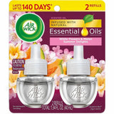 Air Wick Scent Oil Warmer Refill, Oil, 0.7 fl oz (0 quart), Summer Delights, 140 Day, 2/Pack (RAC01327PK) Pack of 2