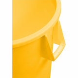 Sparta Bronco Round Waste Containers, Open Top, 44 gal Capacity, Yellow (CFS84104404) Each
