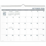 Mead BIG PLANS Monthly Wall Calendar, 12" x 15", 2.18" x 2.81" Block, 15-Month, Oct 2026-Dec 2027 (AAGCR30707) Each