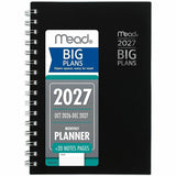 Mead BIG PLANS Weekly/Monthly Planner, 5½" x 8½", 15-Month, Oct 2026-Dec 2027 (AAGCRW43005) Each