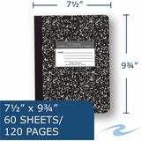 Roaring Spring Wide-ruled Composition Book, 15 lb Basis Weight, 7 1/2" x 9 3/4", 7.5" x 9.8", Red Margin, White Paper (ROA77222CT) Case of 72