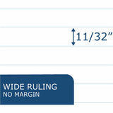 Roaring Spring Wide Ruled 20-sheet Compositn Book, 15 lb Basis Weight, Legal, 8½" x 7", 8.5" x 7", White Paper (ROA77340CT) Case of 288