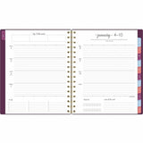 At-A-Glance Harmony Weekly/Monthly Planner, 7" x 8¾", 13-Month, Jan 2027-Jan 2028, Mulberry Poly Cover (AAG109980518) Each