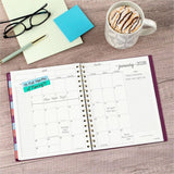 At-A-Glance Harmony Weekly/Monthly Planner, 7" x 8¾", 13-Month, Jan 2027-Jan 2028, Mulberry Poly Cover (AAG109980518) Each