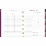At-A-Glance Harmony Weekly/Monthly Planner, Letter, 8½" x 11", 13-Month, Jan 2027-Jan 2028, Mulberry Poly Cover (AAG109990518) Each