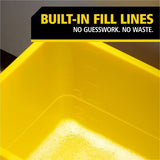 Rubbermaid Commercial Glass Cleaning Bucket with Lid, 10.6" x 22.2", Yellow (RCP2221958) Each