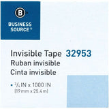 Business Source Premium Invisible Tape Value Pack, 27.78 yd Length x 0.75" Width, 1" Core, 12/Carton (BSN32953CT) Case of 12