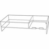 Kantek 2-Tier Acrylic Monitor Stand, 4.30" x 9.40" x 20.70", Clear, Desktop, Heavy Duty, Shelf (KTKAMS340) Each